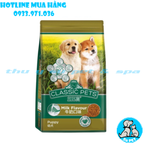 Thức Ăn Cho Chó Con Classic Pets Vị Sữa Hạt Khô Gói - 400G