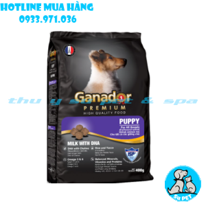 Thức ăn cho chó con Ganador vị Sữa và DHA - Puppy Milk with DHA 400g